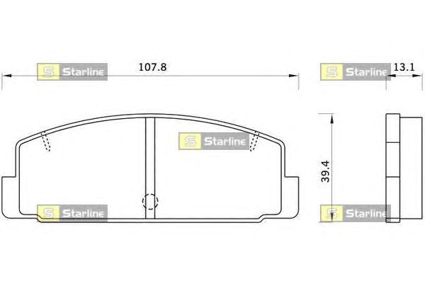 Тормозные колодки STARLINE BD S262