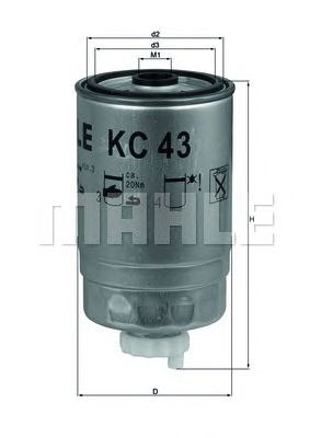 Топливный фильтр KNECHT KC 43