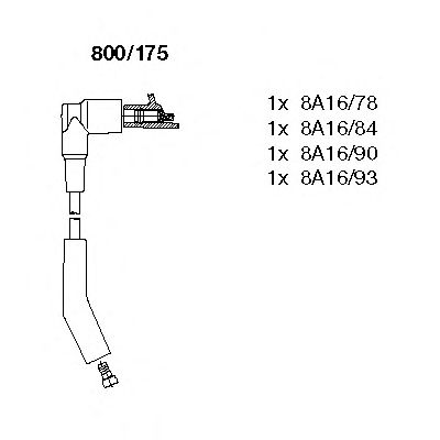 Комплект високовольтних проводів BREMI 800/175