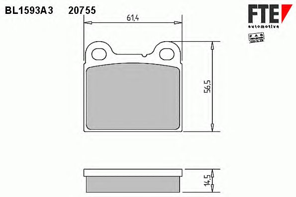 Тормозные колодки FTE BL1593A3
