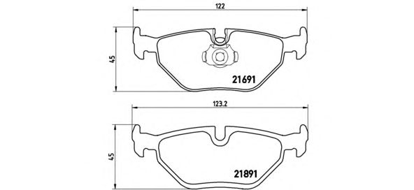Тормозные колодки BREMBO P 06 023