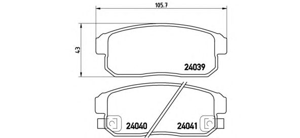 Тормозные колодки BREMBO P 10 005