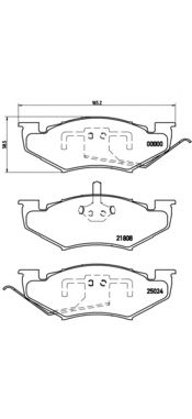 Тормозные колодки BREMBO P 11 005