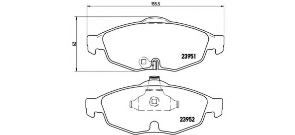 Тормозные колодки BREMBO P 11 016
