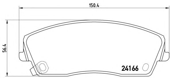 Тормозные колодки BREMBO P 11 019
