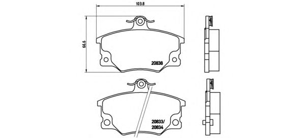 Тормозные колодки BREMBO P 23 017