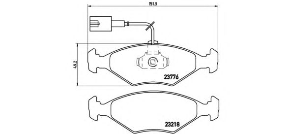 Тормозные колодки BREMBO P 23 122