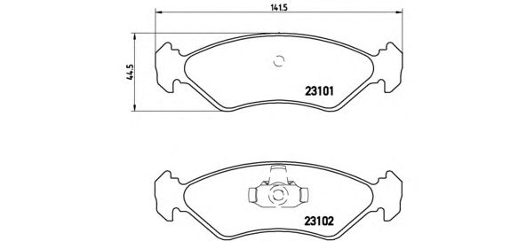 Тормозные колодки BREMBO P 24 044