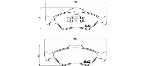 Тормозные колодки BREMBO P 24 054