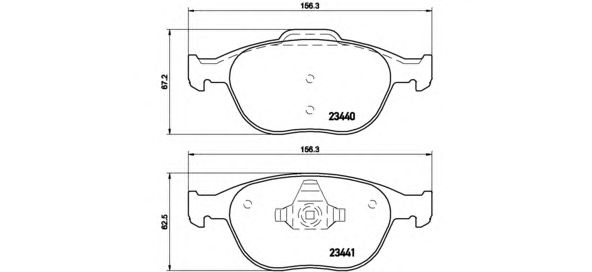 Тормозные колодки BREMBO P 24 071