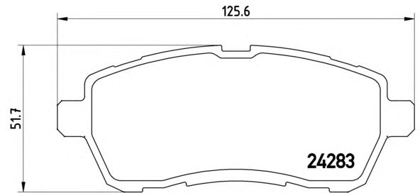 Тормозные колодки BREMBO P 24 072