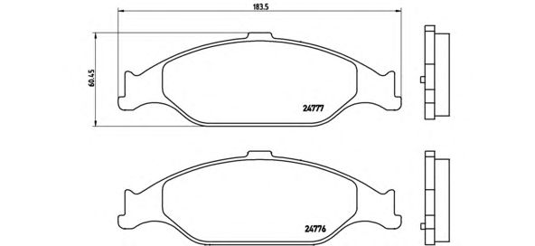 Гальмівні колодки BREMBO P 24 082