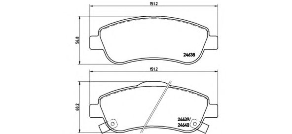 Тормозные колодки BREMBO P 28 045