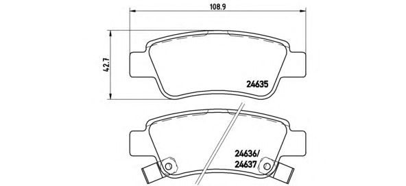Тормозные колодки BREMBO P 28 046