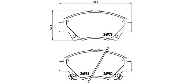 Тормозные колодки BREMBO P 28 050
