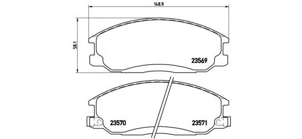 Тормозные колодки BREMBO P 30 013