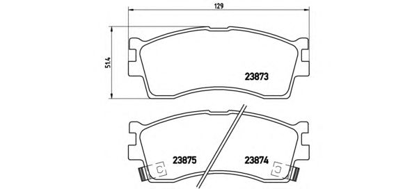 Тормозные колодки BREMBO P 30 016