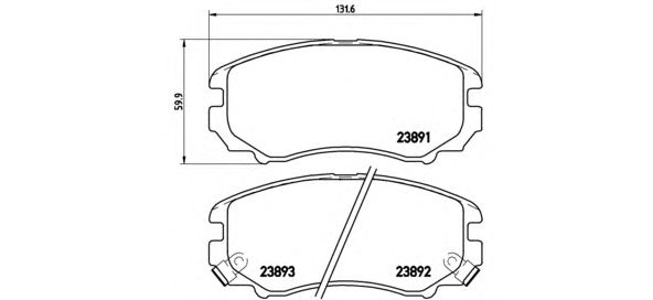 Тормозные колодки BREMBO P 30 018
