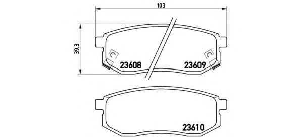 Тормозные колодки BREMBO P 30 030
