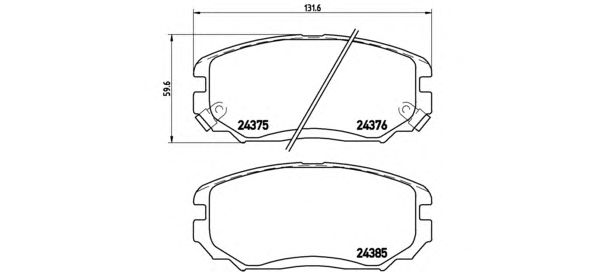 Тормозные колодки BREMBO P 30 038