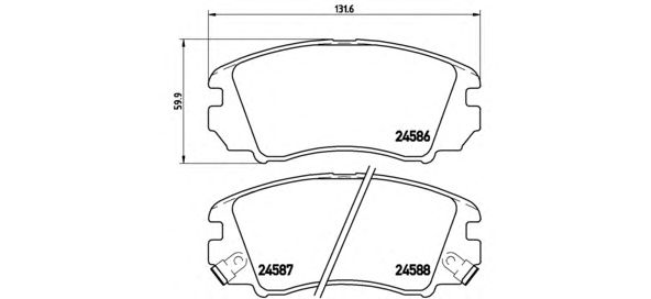 Тормозные колодки BREMBO P 30 043