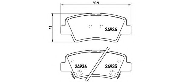 Тормозные колодки BREMBO P 30 047