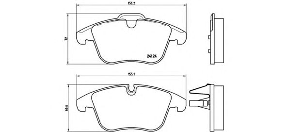 Тормозные колодки BREMBO P 36 022