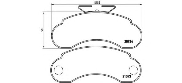 Тормозные колодки BREMBO P 50 021