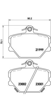 Тормозные колодки BREMBO P 50 038