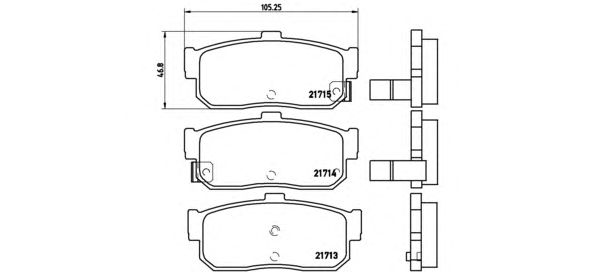 Тормозные колодки BREMBO P 56 029
