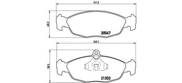 Тормозные колодки BREMBO P 59 011