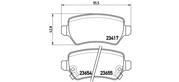 Тормозные колодки BREMBO P 59 038