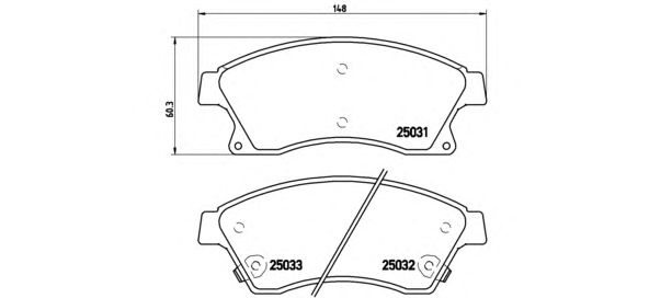 Тормозные колодки BREMBO P 59 076