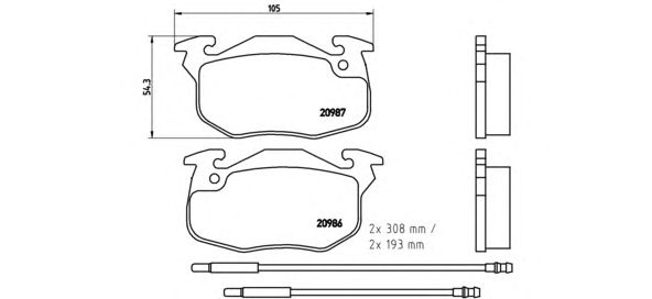 Тормозные колодки BREMBO P 61 044