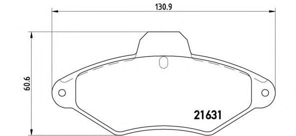 Тормозные колодки BREMBO P 61 052