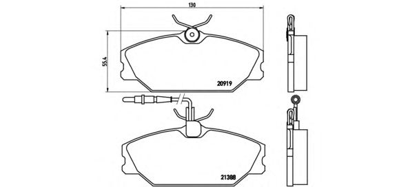 Тормозные колодки BREMBO P 68 014
