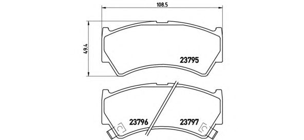 Тормозные колодки BREMBO P 79 013