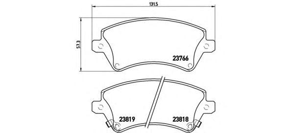 Тормозные колодки BREMBO P 83 064