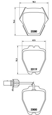 Гальмівні колодки BREMBO P 85 067