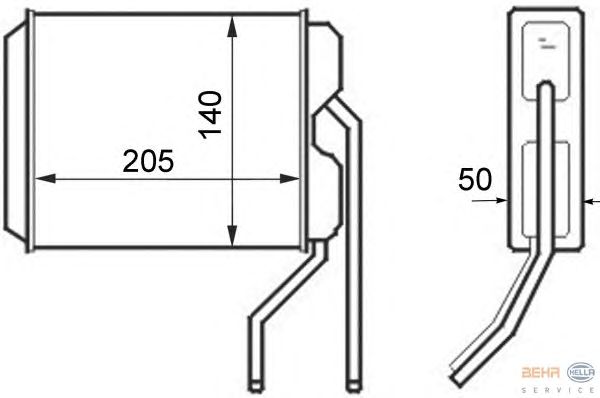 Радиатор отопителя HELLA 8FH 351 024-411