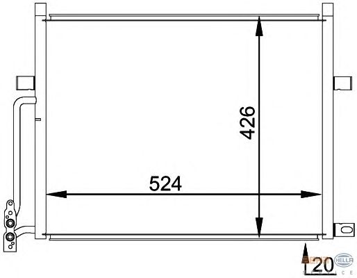Радиатор кондиционера HELLA 8FC 351 038-201