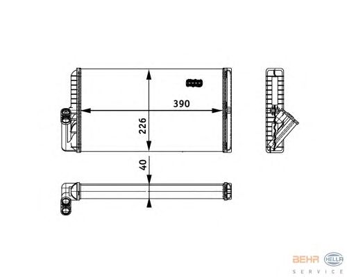 Радиатор отопителя HELLA 8FH 351 312-541