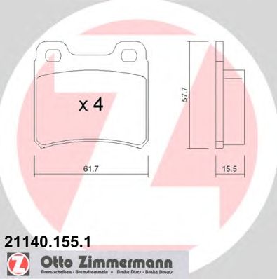 Тормозные колодки ZIMMERMANN 21140.155.1