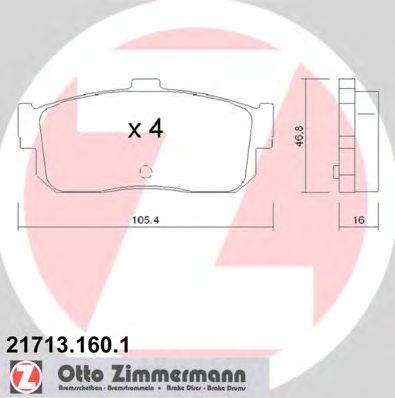 Тормозные колодки ZIMMERMANN 21713.160.1