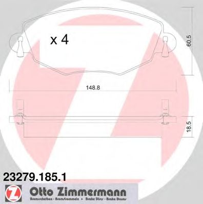 Тормозные колодки ZIMMERMANN 23279.185.1