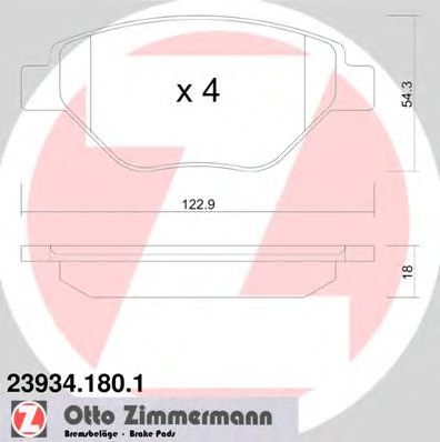 Тормозные колодки ZIMMERMANN 23934.180.1