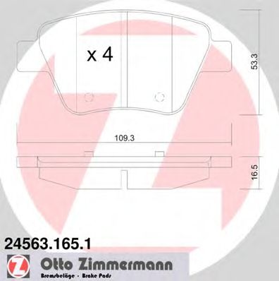 Тормозные колодки ZIMMERMANN 24563.165.1