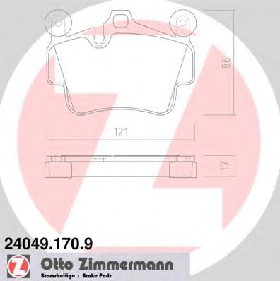 Тормозные колодки ZIMMERMANN 24049.170.9