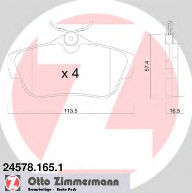 Тормозные колодки ZIMMERMANN 24578.165.1