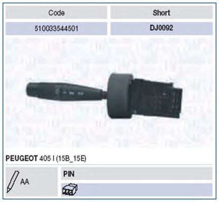 Подрулевой перемикач MAGNETI MARELLI 510033544501